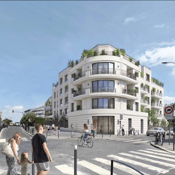 Façades rue JJ Rousseau et rue de Saint-Denis